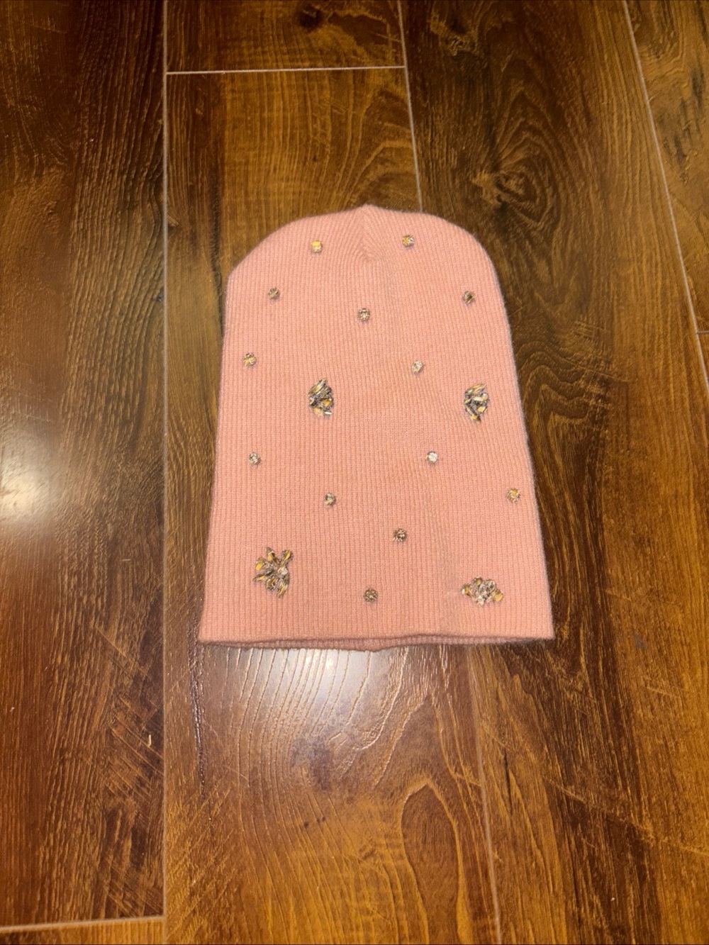 Pink Embellished Zara Beanie Hat